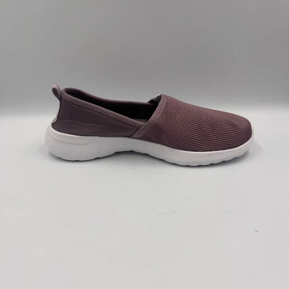 Adidas Cloudfoam Pure Slip On Sneakers Mauve Purple Womens 7.5 Walking Shoe